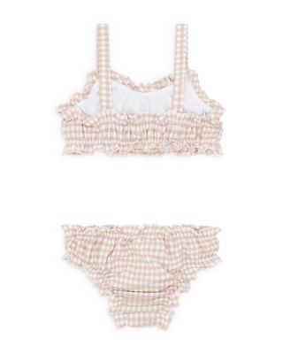 Girls' Crinkle Gingham Ruffle Two Piece Swimsuit - Little Kid, Big Kid