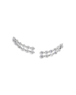 Nadri - Cassi Cubic Zirconia Double Row Ear Climbers