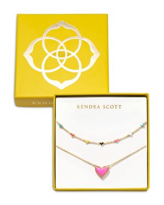 Kendra Scott - Ari Haven Enamel Heart Necklaces, Set of 2