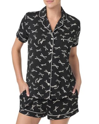 kate spade new york - Printed Short Sleeve Boxer Pajama Set