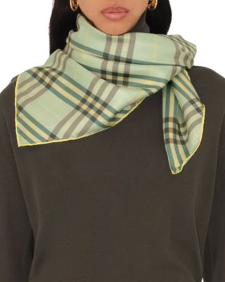 Check Silk Scarf