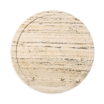 Laura Gray Travertine Lazy Susan