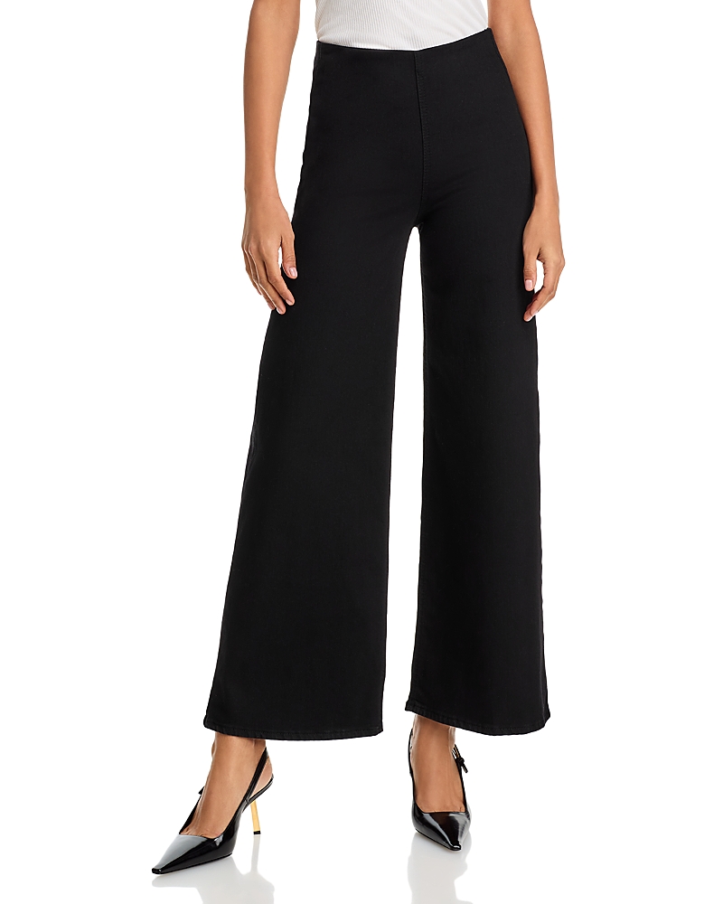 Rag & Bone Irina Ponte Wide Leg Pants Black In Black