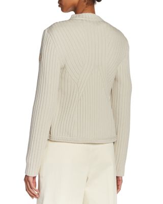 Mixed Media Leather Cardigan