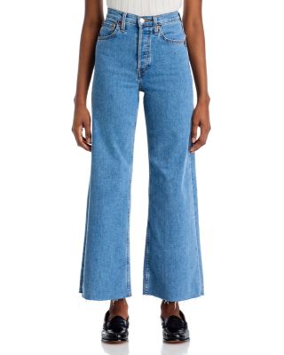 High Rise Cropped Wide Leg Jeans in Runyon
