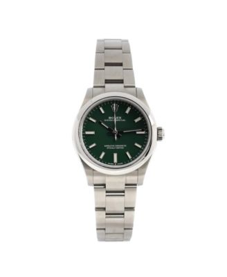 Pre-Owned Rolex - Oyster Perpetual Green Automatic Watch in Stainless Steel 31mm