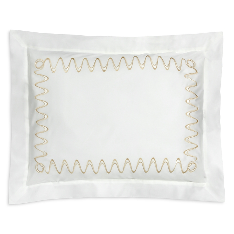 Dea Luxury Linens Dea Palm Beach Tc Pelago Embroidery King Sham