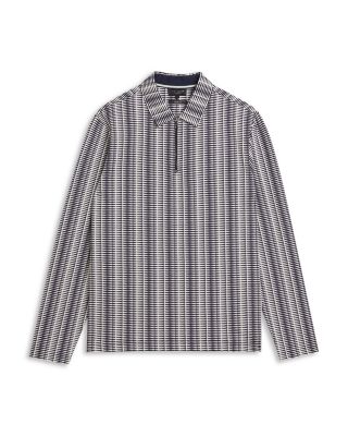 Capuzzo Regular Fit Zip Up Long Sleeve Polo