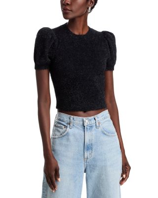 Ciara Puff Sleeve Sparkle Sweater