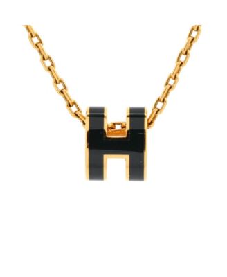 Pre-Owned HERMÈS - Mini Pop H Pendant Chain Necklace Metal and Enamel