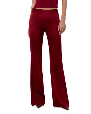 Alice and Olivia - Andrew Satin Mid Rise Bootcut Pants