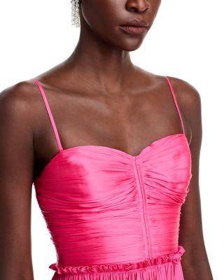 Ruched Ruffled Midi Dress - Exclusive