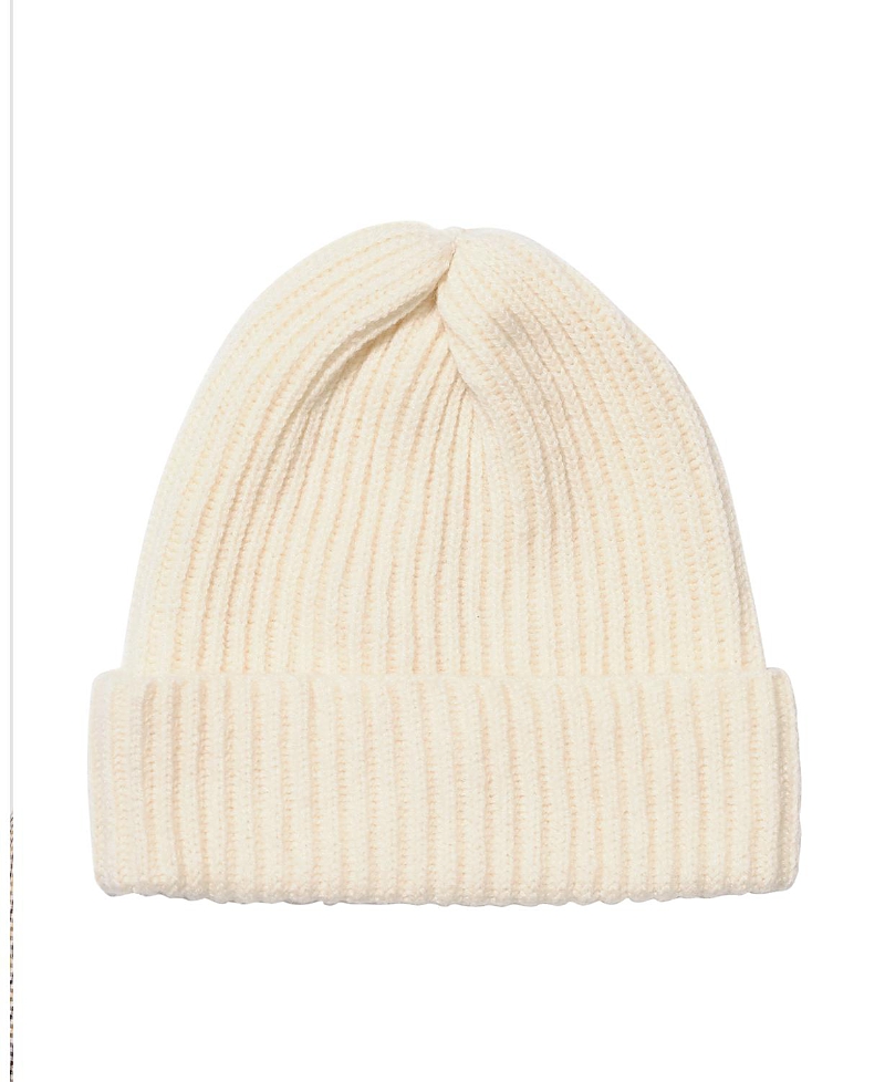 Hyer Goods Upcycled Cashmere Rib Beanie In Cream