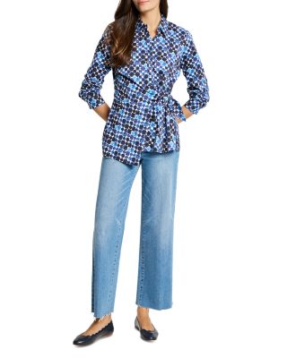 Blue Baubles Side Tie Top 