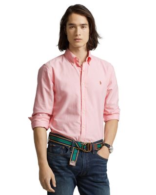 Classic Fit Long Sleeve Cotton Oxford Button Down Shirt