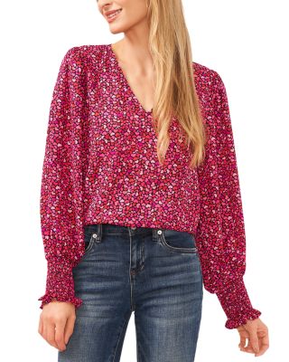 V Neck Long Sleeves Blouse 