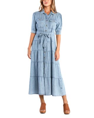 Billy T - Lyla Tiered Denim Maxi Dress
