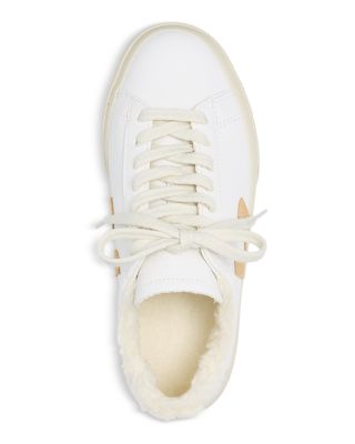 Women's Campo Faux Shearling Lining Low Top Sneakers
