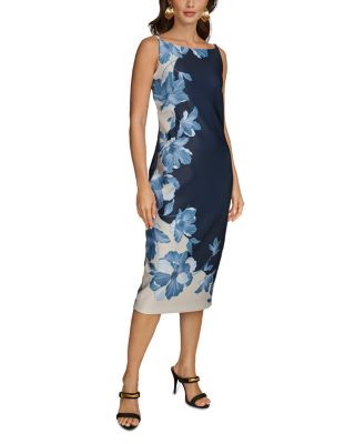 Boat Neck Sleeveless Midi Dress