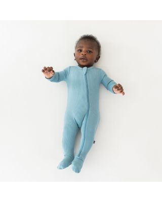 Unisex Zip Up Ribbed Footie - Baby