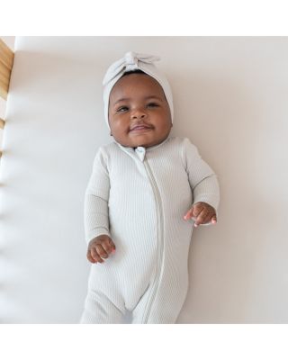 Unisex Zip Up Ribbed Footie - Baby
