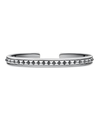 Men's Sterling Silver Pyramid Cuff Bracelet
