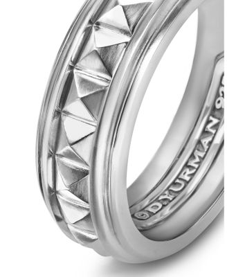 Men's Sterling Silver Pyramid Band