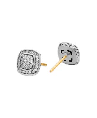 Petite Albion&reg; Stud Earrings with Pav&eacute; Diamonds