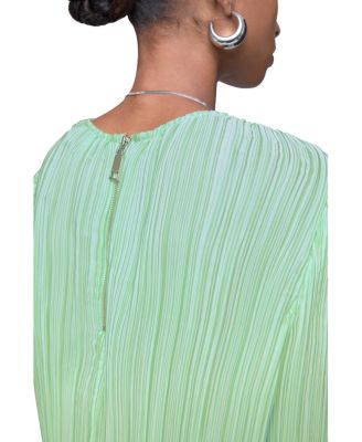 Iris Pleated Long Sleeve Mini Dress