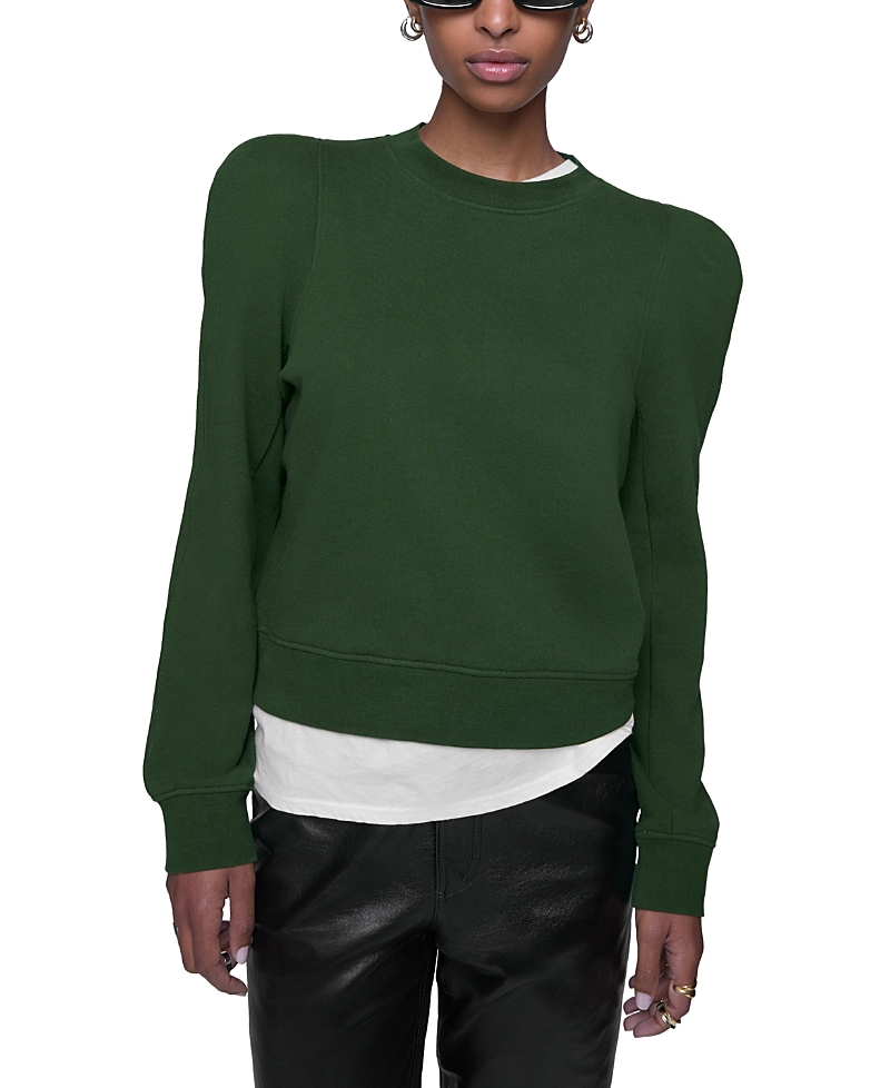 Rebecca Minkoff Jade Sculpted Sweatshirt In Army