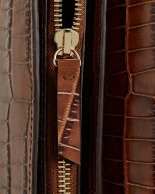 Multrees Omni Zipped Soft Embossed Croc Shoulder Bag