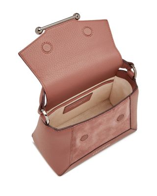 Mosaic Nano Leather &amp; Suede Top Handle Bag