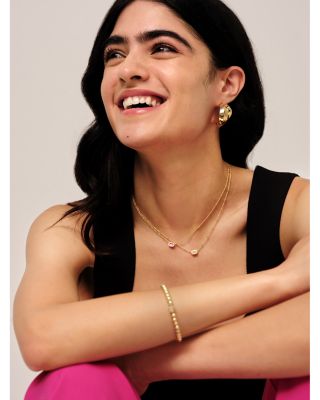 Mini Elisa Satellite Short Pendant Necklace, 15"-19"