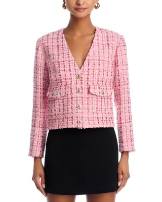 Tweed Button Front Jacket - Exclusive