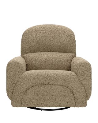 Rainbow Recliner and Swivel Glider in Teddy Loop