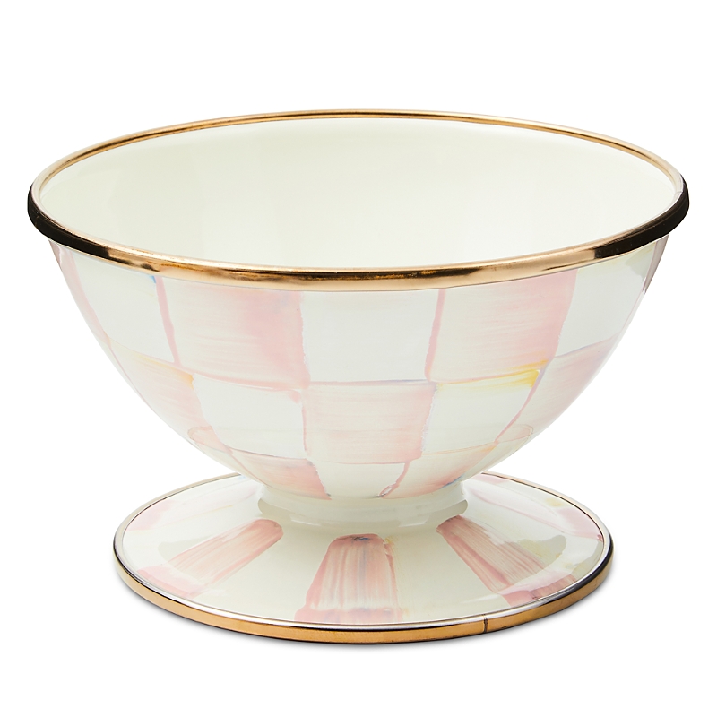 Mackenzie-childs Rosy Check Ice Cream Dish