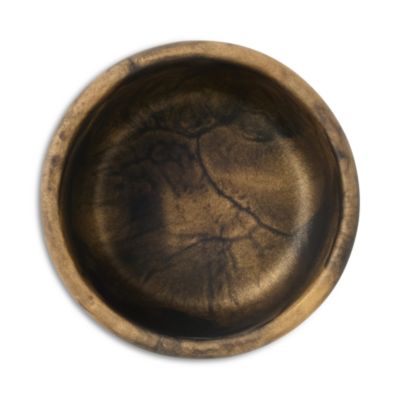 Hugo Black and Gold Swirled Resin Serving Bowl, Set of 2