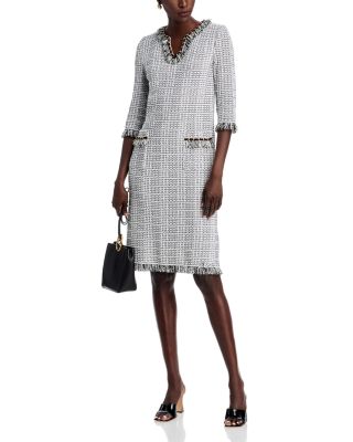 Fringe Trim Shift Dress