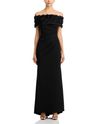 Off-the-Shoulder Side Tuck Gown