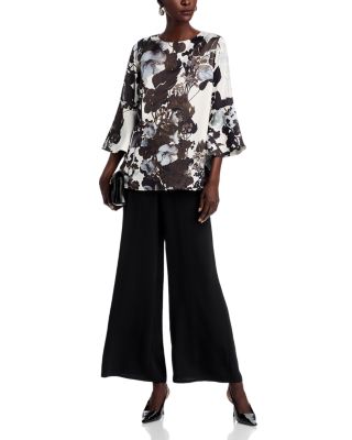Crepe Wide Leg Pants