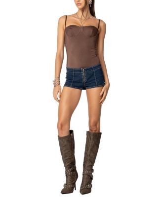 Laurel Shiny Cupped Bodysuit