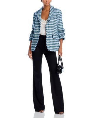 Matilda Tweed Fringe Trim Blazer