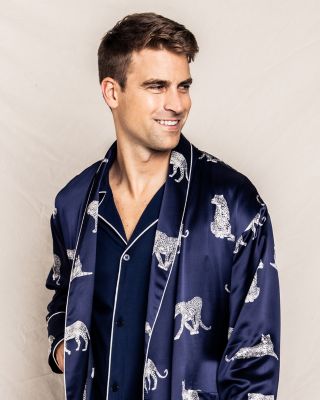 Men's Mulberry Silk Panth&egrave;re de Nuit Robe