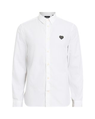 Amante Cotton Heart Logo Patch Slim Fit Shirt