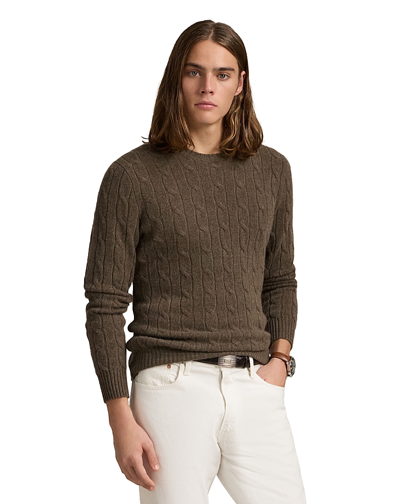 Polo Ralph Lauren The Iconic Cable Knit Cashmere Sweater In Green