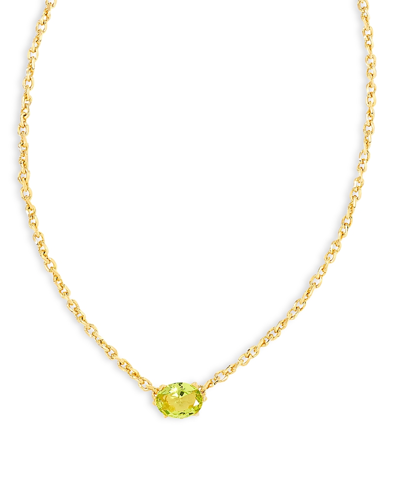 Kendra Scott Cailin Cubic Zirconia Adjustable Pendant Necklace in 14K Gold Plated, 16-19