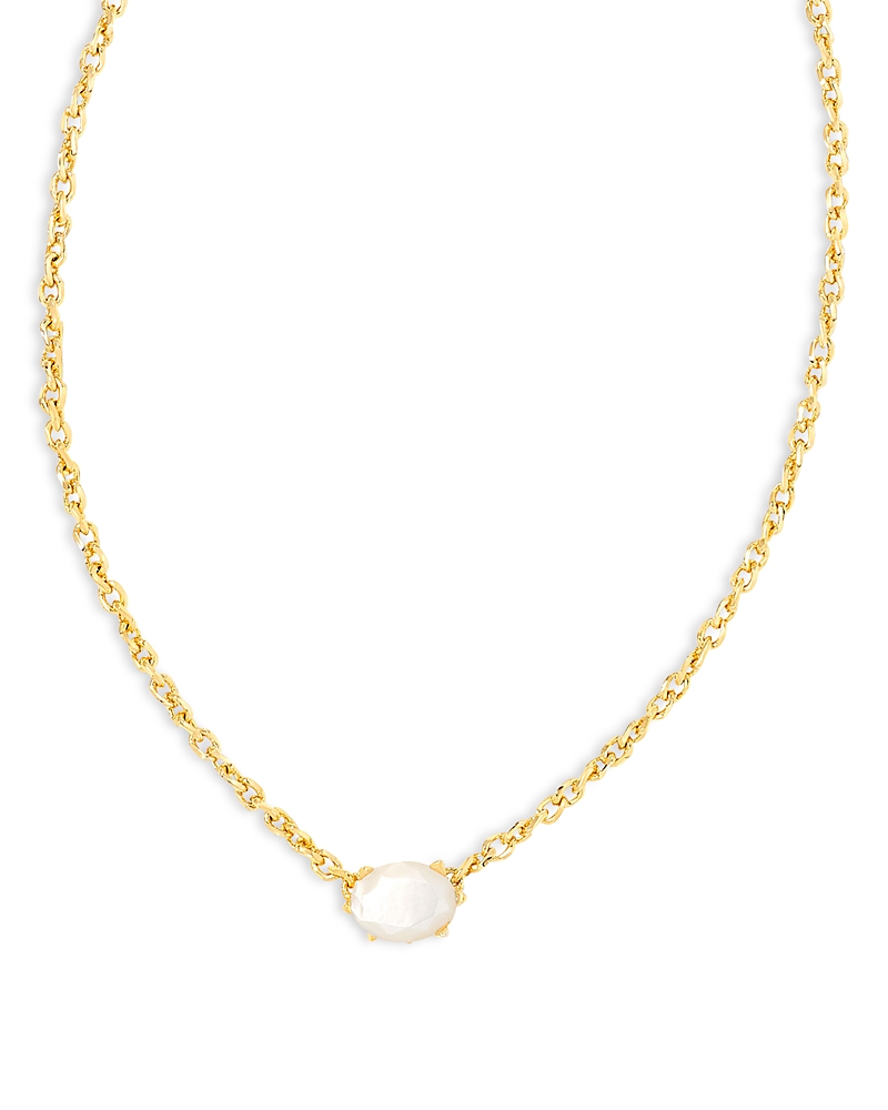 Kendra Scott Cailin Cubic Zirconia Adjustable Pendant Necklace in 14K Gold Plated, 16-19