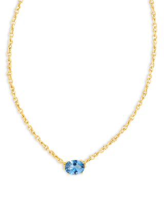 Kendra Scott Cailin Cubic Zirconia Adjustable Pendant Necklace in 14K Gold Plated, 16-19