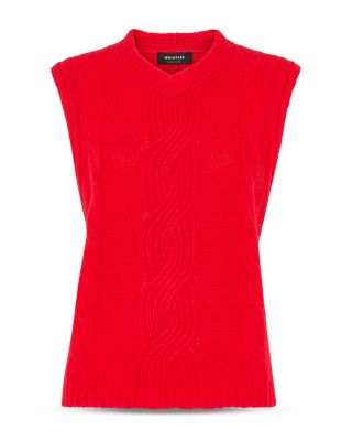 Cable Knit Sleeveless Sweater