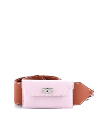 Pre-Owned Hermes Kelly Pocket Bag Shoulder Strap Swift and Epsom